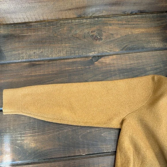 Madewell Men's Polo Sweater in Camel Brown - Picture 12 of 15
